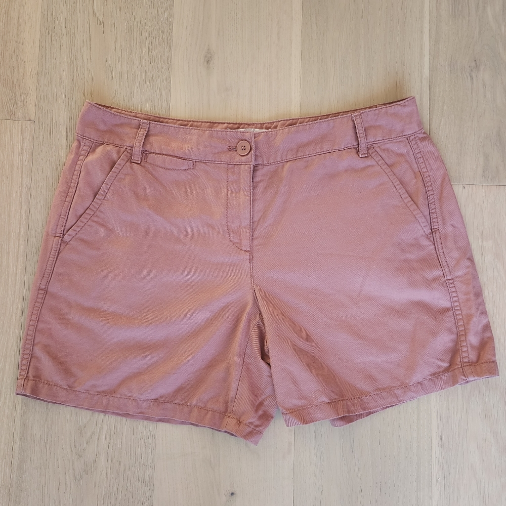 Loft Linen Cotton Shorts in Color Clay